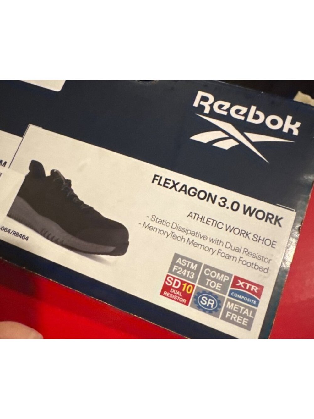 Reebok Flexagon 3.0 Work Size 8.5 Women’s Comp Toe SD10 Duel Resistor NWB - Picture 8 of 16